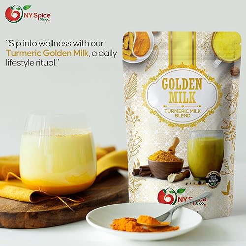 Miniatura 6 de NY SPICE SHOP Golden Milk Superfood en polvo  4 onzas (onza) Instant Latte Mix Superfood con cúrcuma  Mezcla de superalimentos de cúrcuma, canela,