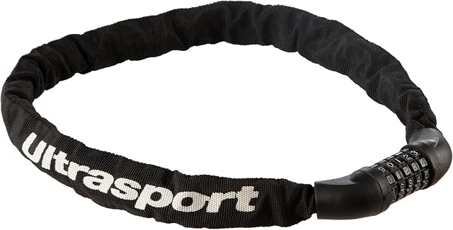 Ultrasport Bicycle Combination Chain Lock, 35.4 in (90 cm)