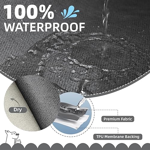 Miniatura 2 de Funda impermeable 10% para sofá modular esquinero en forma de L, de chenilla, con borlas, suave, gruesa, lavable, protector de muebles para perros y