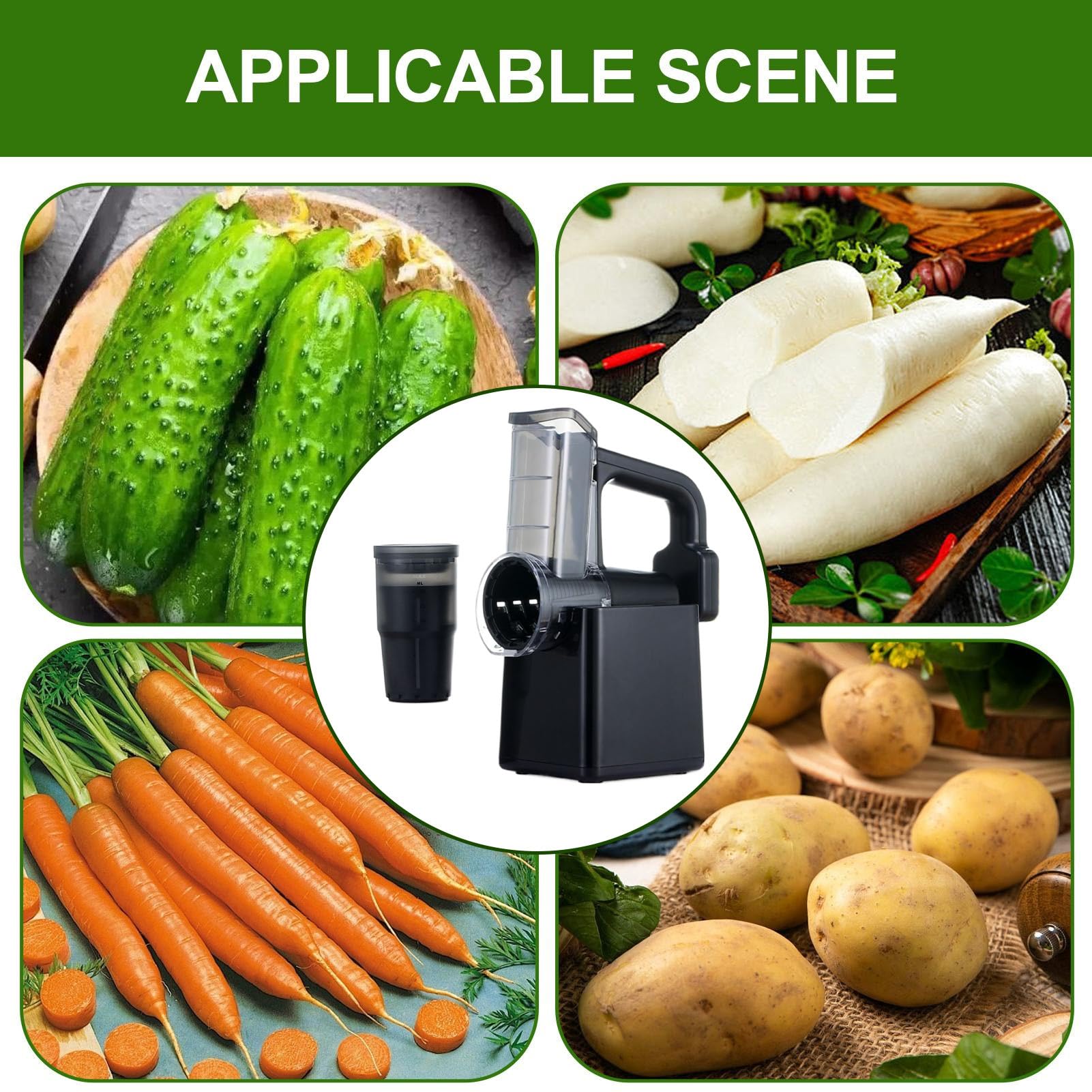 Picador Eléctrico Utensilios De Cocina Automáticos Recargables | Cortador Eléctrico de Patatas y Procesador de Alimentos Para Pepino Zanahoria Ajo Y Ensalada En Cocina Doméstica