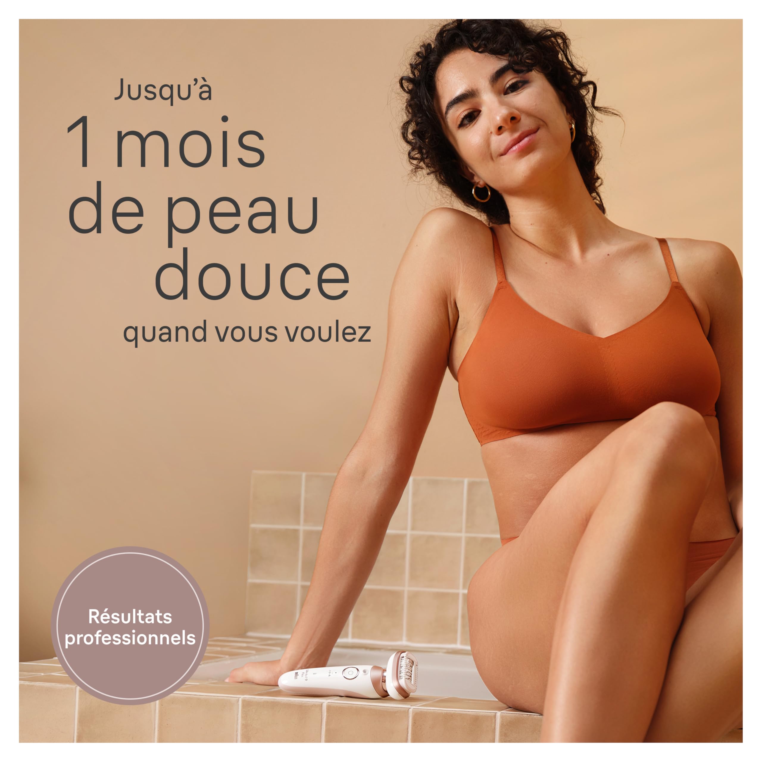 Braun Epilateur Electrique Pour Femmes Silk-épil 9 Flex 9-060 3D Avec Tête Flexible À 360° Pour Une Épilation Facile Et Une Peau Douce, Étanche, Tête De Rasoir, Sabot Tondeuse, Brosses Exfoliantes