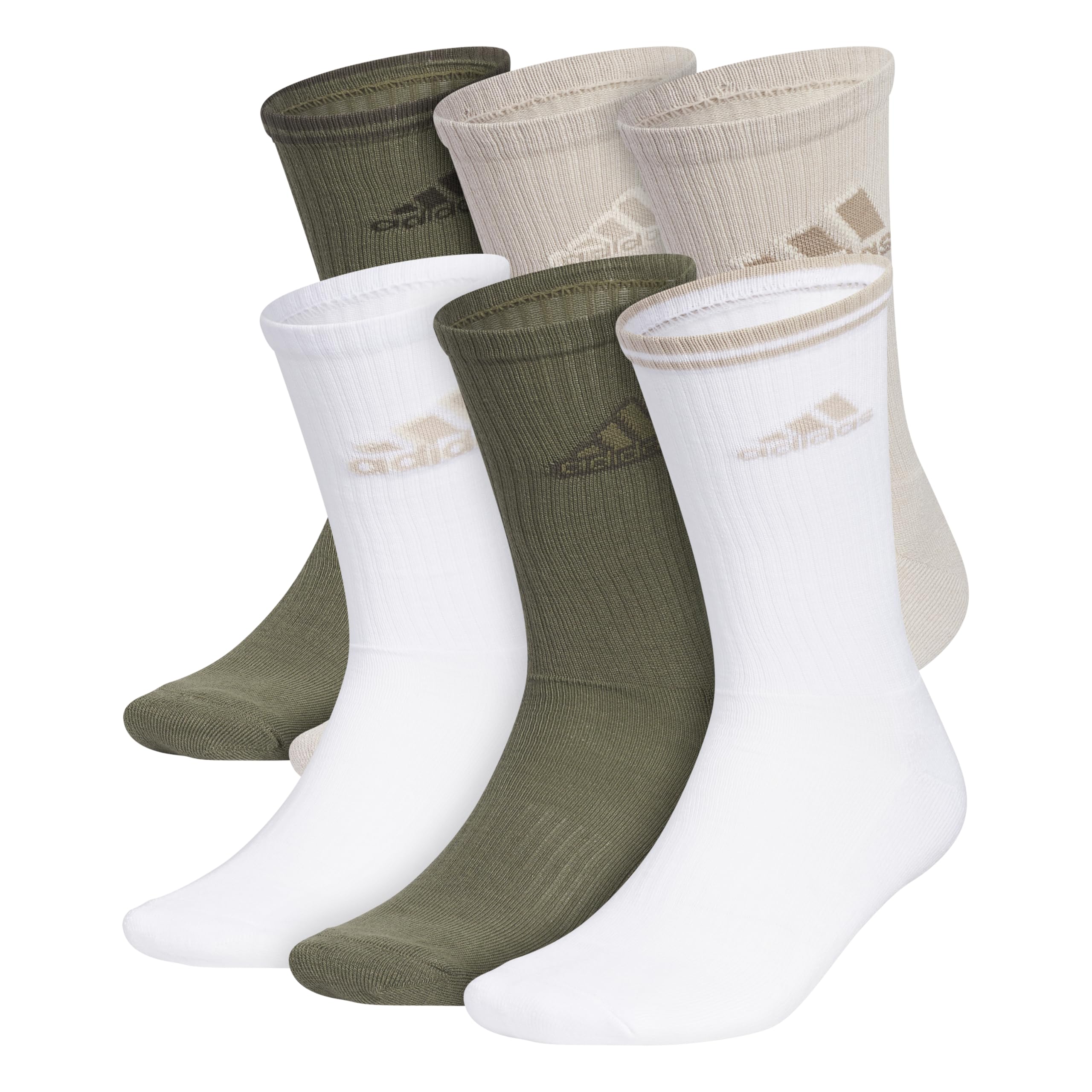 adidas Athletic Cushioned 6-Pack Crew Socks