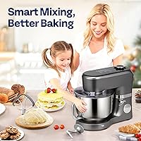 Vista 2 de VIVOHOME Stand Mixer with Fermentation, One-Touch Presets Electric Dough Mixer with 6 Qt Bowl, Kitchen Standing Mixer for Baking, Cake with Flex