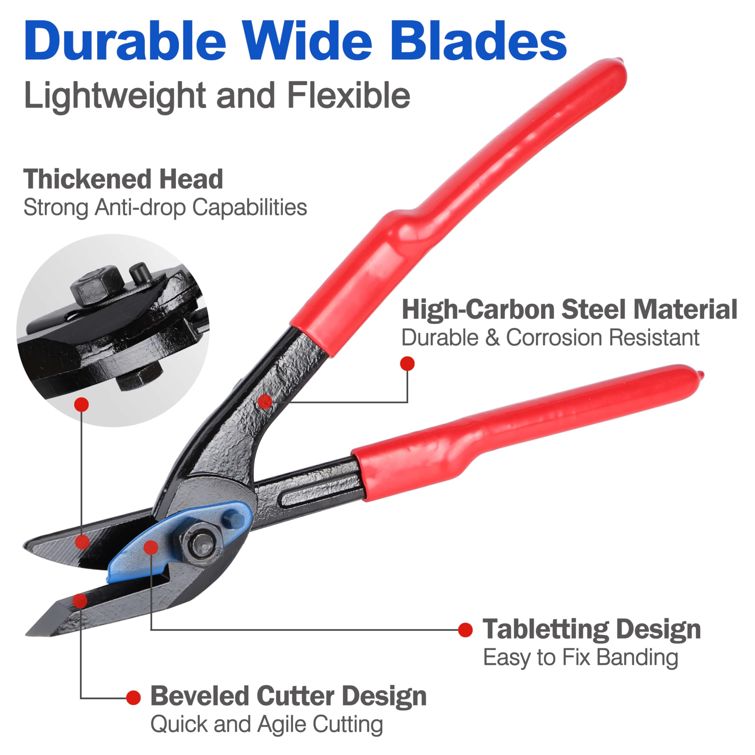 Banding Tensioner Steel Strapping Tool, Metal Banding Tool For 1/2