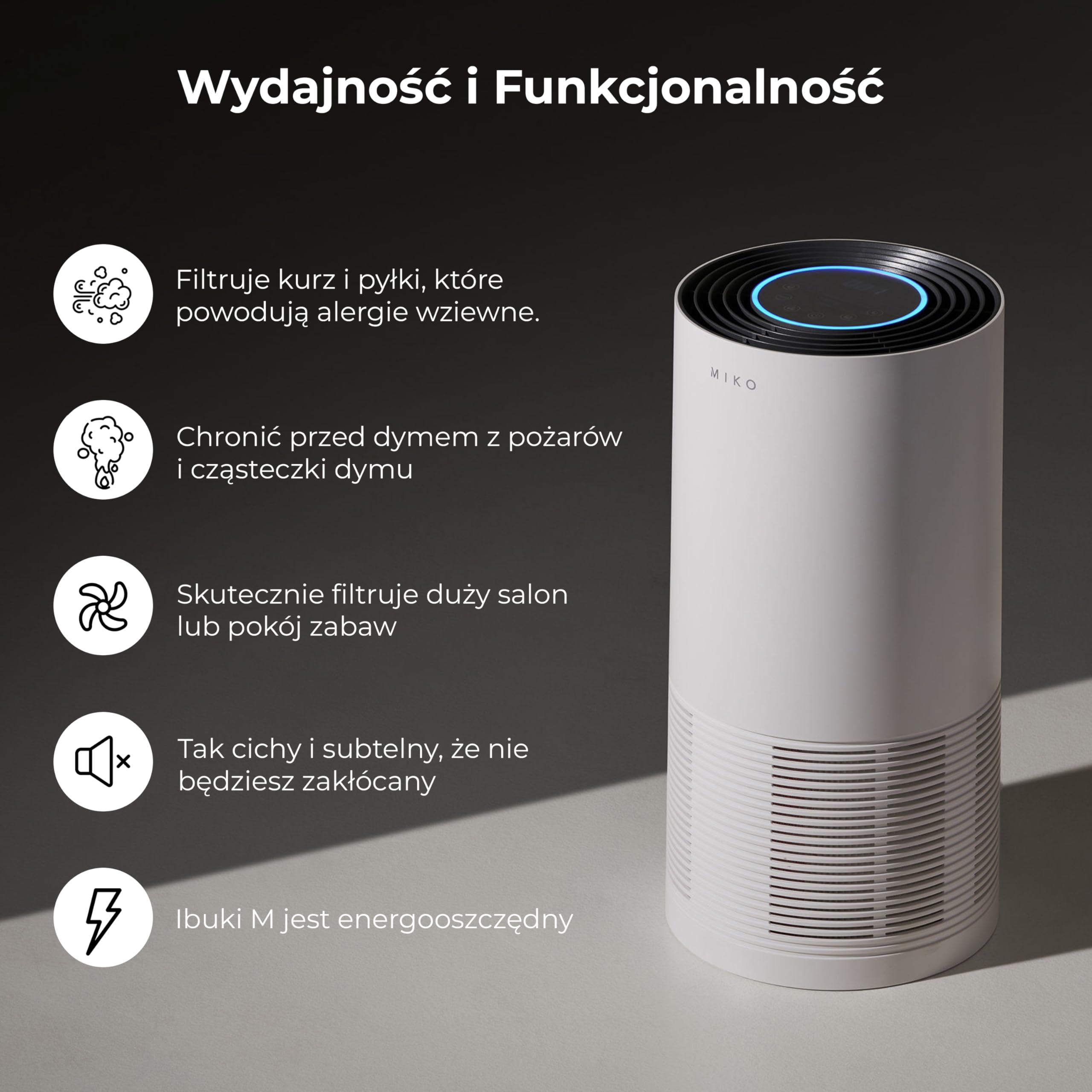 MIKO Mini Osuszacz Powietrza 1000 ml - Przenośny i Cichy, z 7 Kolorami LED do Walki z Pleśnią i Wilgocią - Idealny do Łazienki