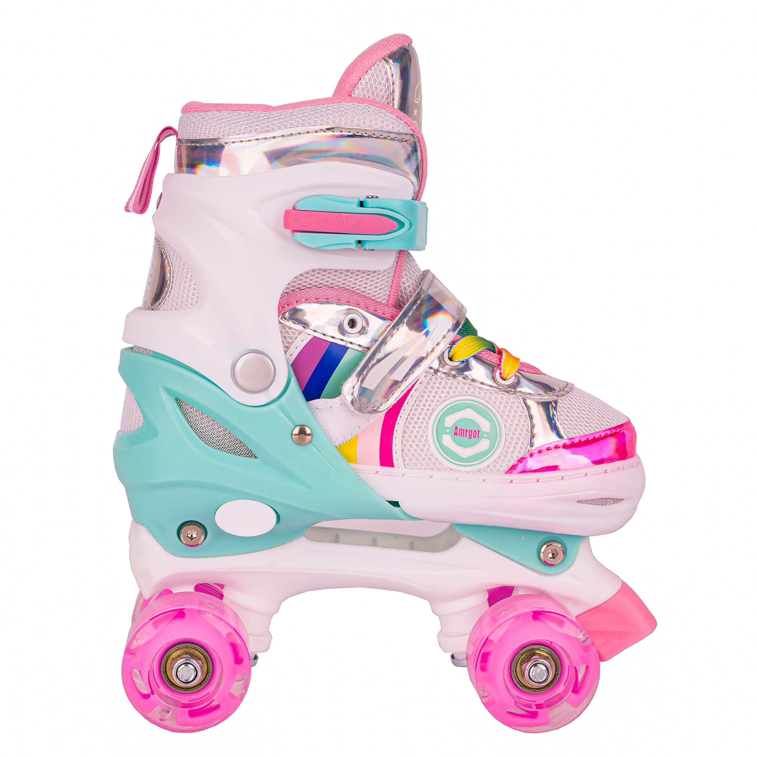 Amrgot Roller Skates for Kids 4 Size Adjustable Roller Skates,Fun