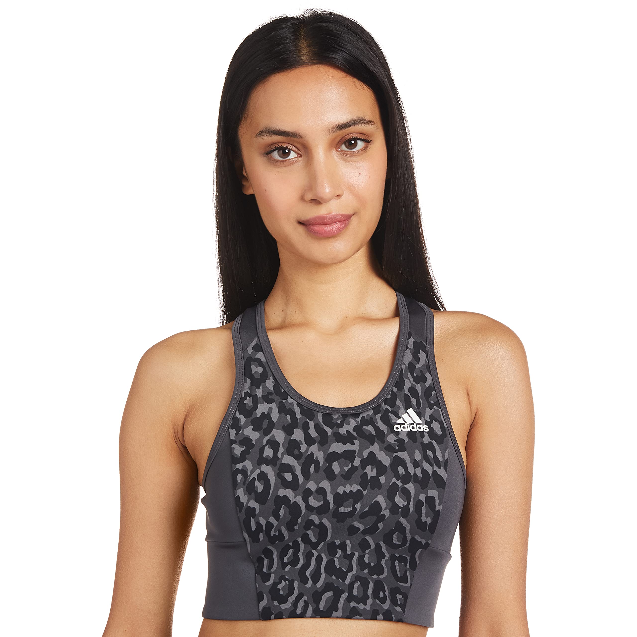 Women's Aeroready Designed 2 Move Leopard Print Workout Bra - Light Support