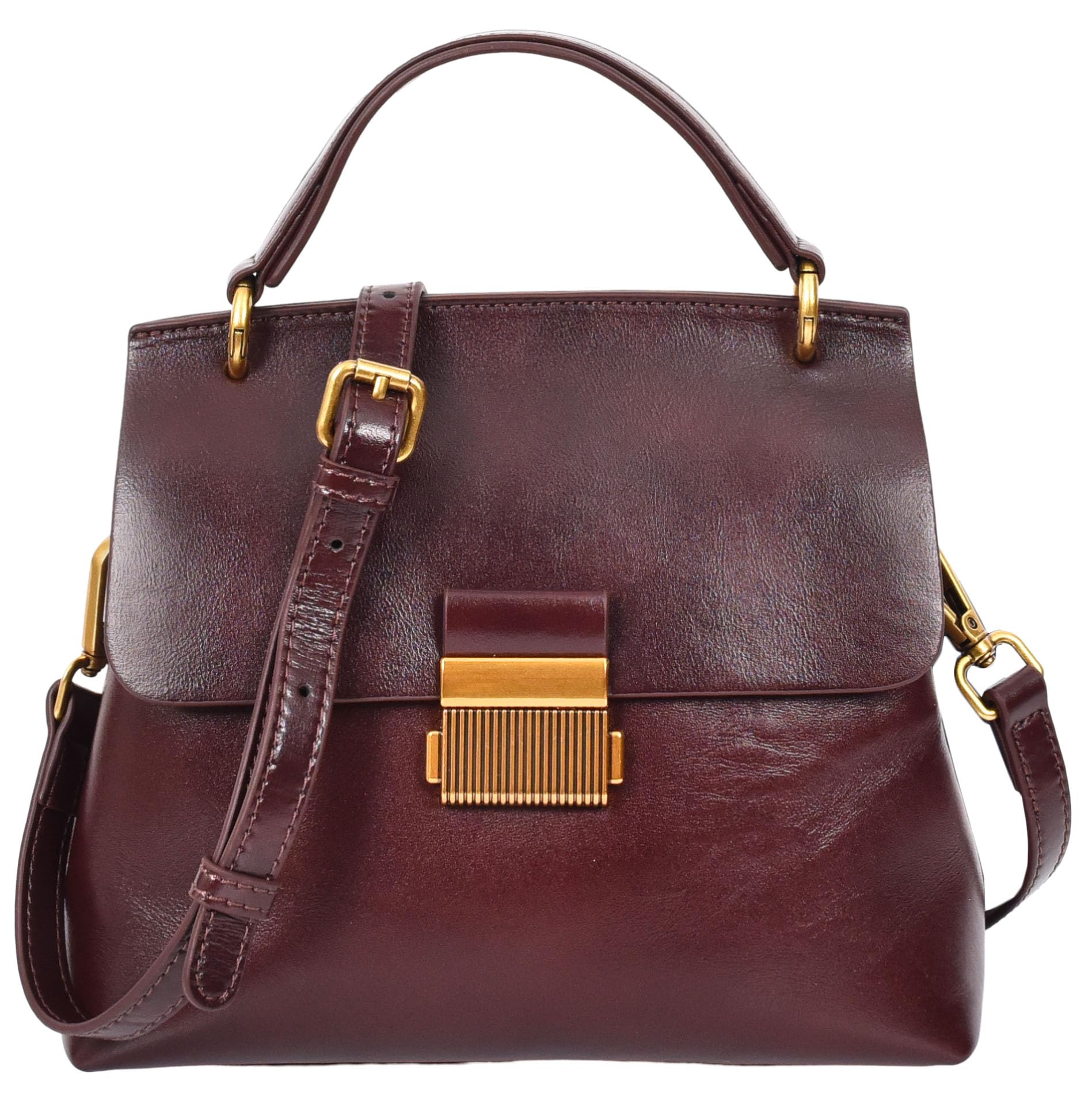 Womens Real Leather Handbag Small Cross Body Shoulder Bag