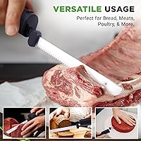 Vista 2 de NutriChef Cuchillo Eléctrico Inalámbrico Fácil de Usar Función de Seguridad Constante ENCENDIDO/APAGADO Cuchillo de Cocina Liviano Para Carvar