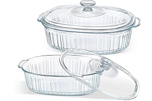 MCIRCO 4-Piece Glass Bakeware Casserole Baking Dish Set