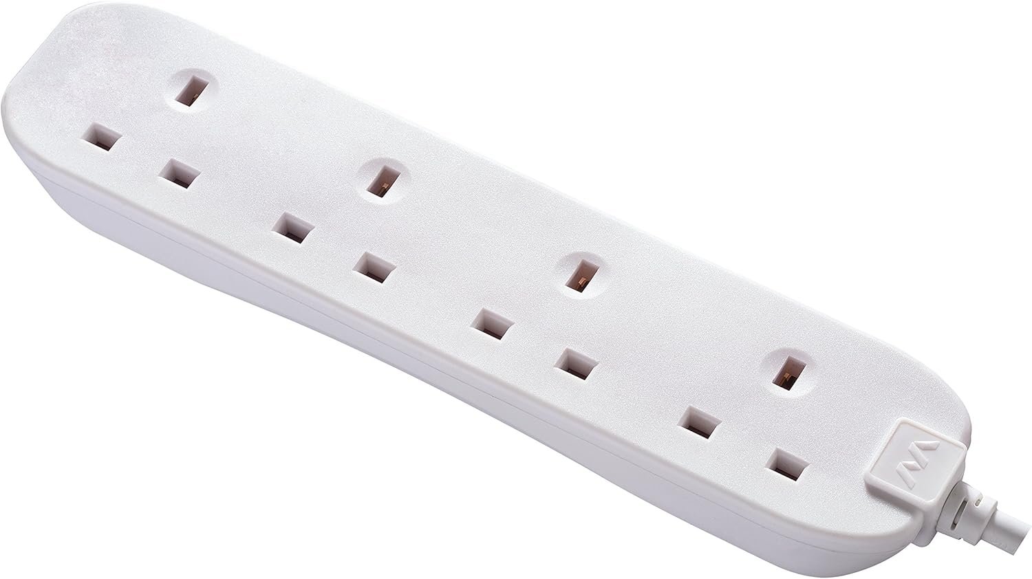 Masterplug Indoor Power BFG1-MS 4-Gang 13 amp Socket with 1 m Extension Lead (White)