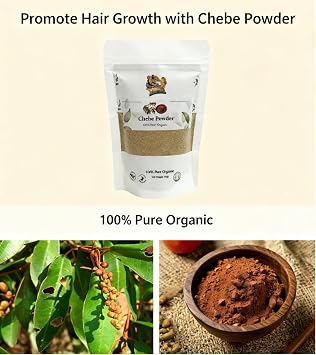 Chebe Powder, 100% Pure Organic, for Hair Growth and Breakage Prevention, 100g