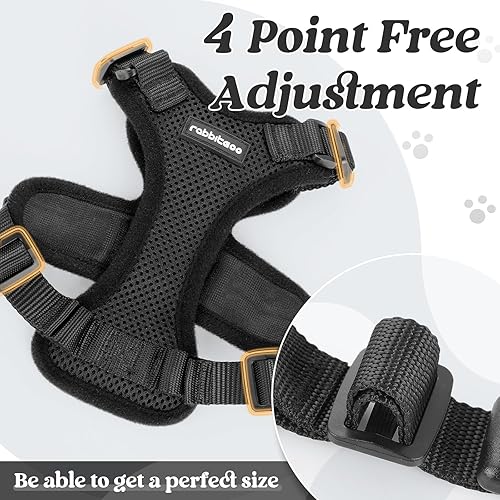 Miniatura 29 de rabbitgoo Arnés y correa para caminar, a prueba de escapes, chaleco suave y ajustable para gatos, fácil de controlar, transpirable, tiras