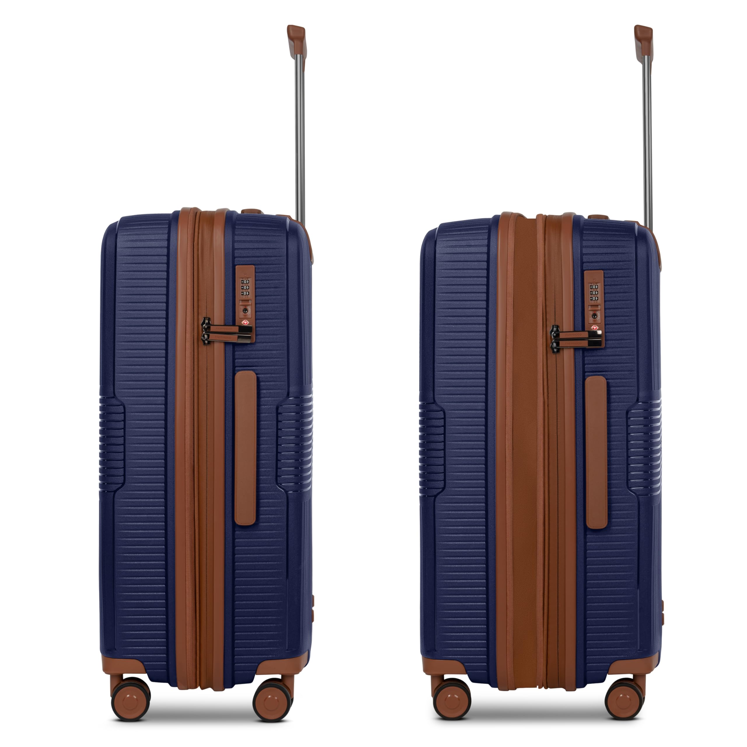 Eco Edition Mittelgroßer Hartschalen Koffer nachhaltig | Trolley 45 x 28 x 67 cm mit Dehnfalte von 72 auf 80 Liter erweiterbar | Ultra-leicht nur 3,6 Kg