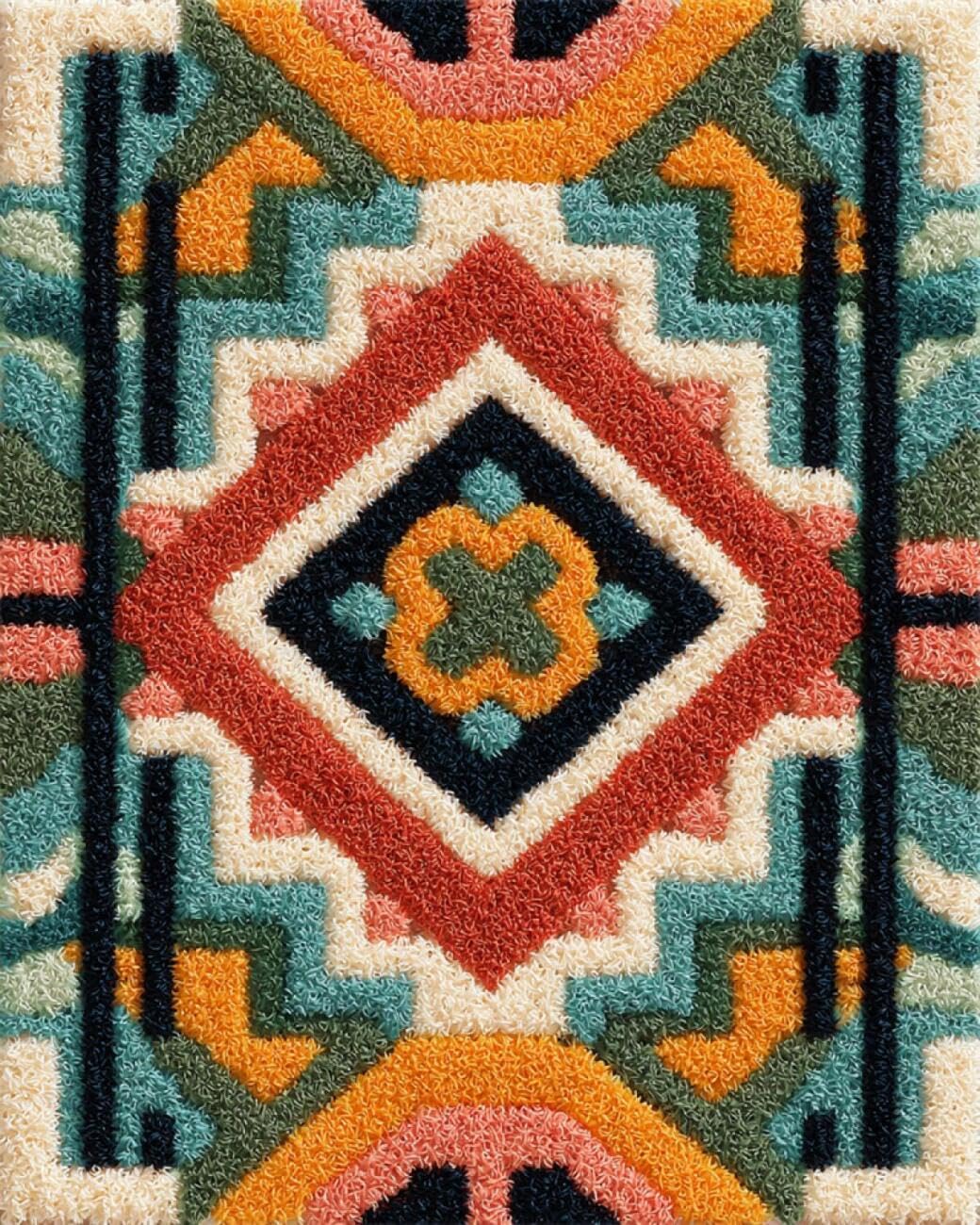 AxiangziK DIY Latch Hook Kits Abstract Patterns Latch Hook Kits Rug DIY for Family Friends Needlework Cross Stitch Set Crafts Gifts 23x35in