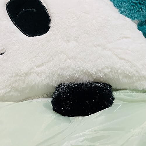 Vista 4 de Panda Kids Sleeping Bag with Pillow, Animal Sleeping Bag, Machine Washable, Perfect for Camping, Travel, Sleepovers & Indoor Play, Slumber Bags for