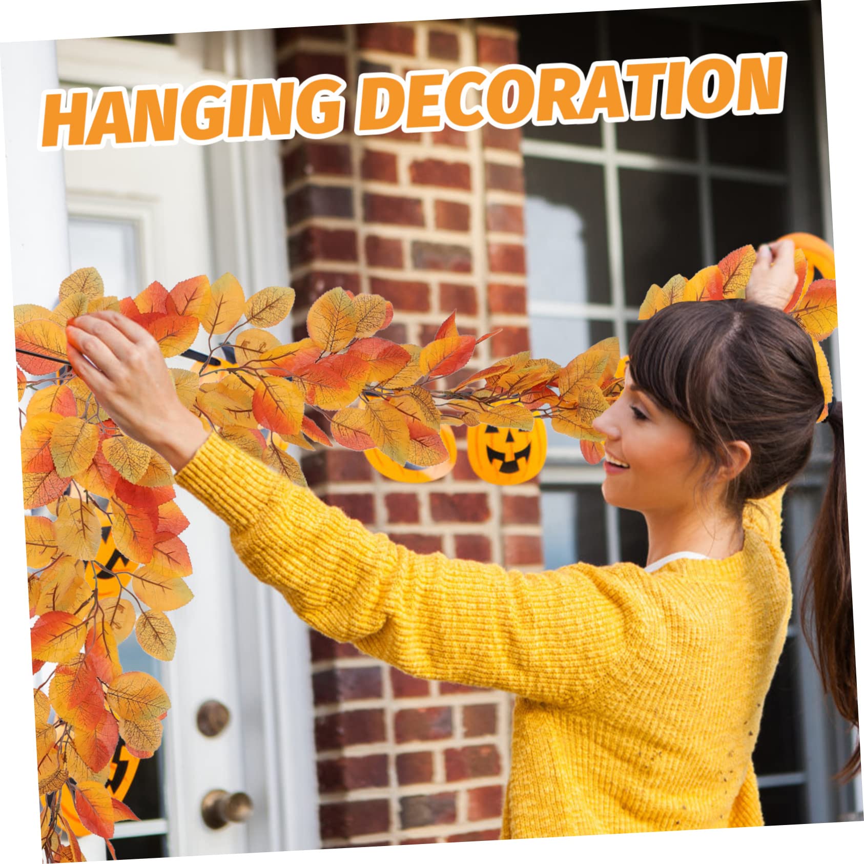 TOPBATHY 5st Dekoratives Rattan Thanksgiving-weingirlande Danksagung Kranz Blatt Herbstlaub Halloween-wohndekoration Halloween-Girlande Laubmantelrebe Herbstdekorationen Plastik