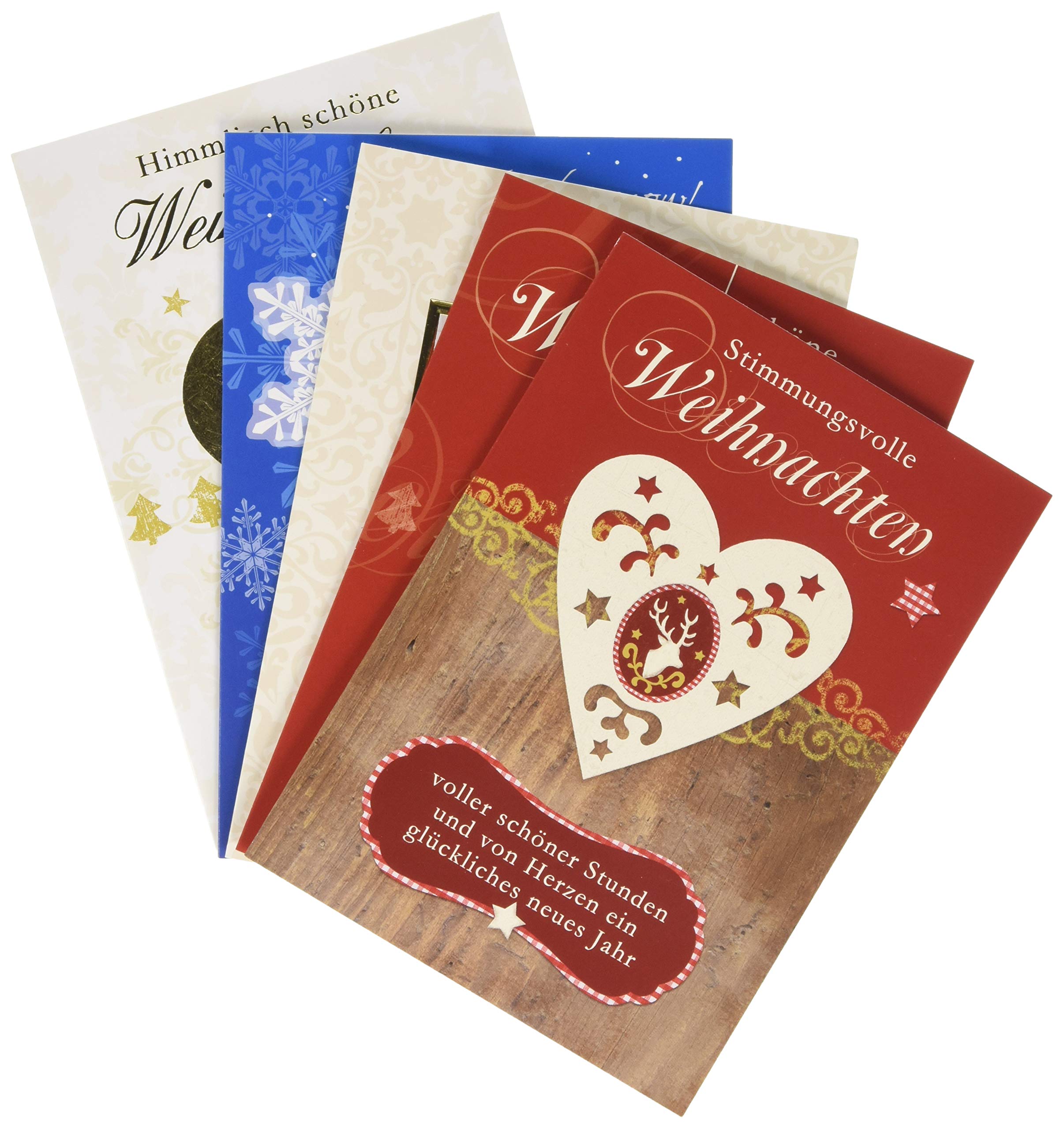 Perleberg Weihnachtskarten-Set – 3er Pack Mit Umschlägen, 11,6x16,6 Cm, FSC-zertifiziert