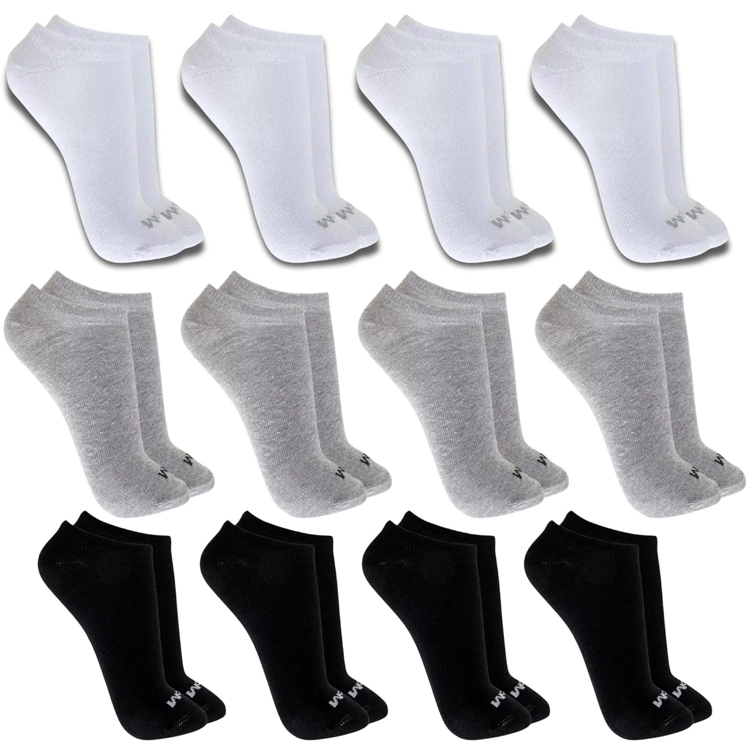 Kit 12 Pares Meias Sapatilha Invisível Esportiva Mash Active Algodão