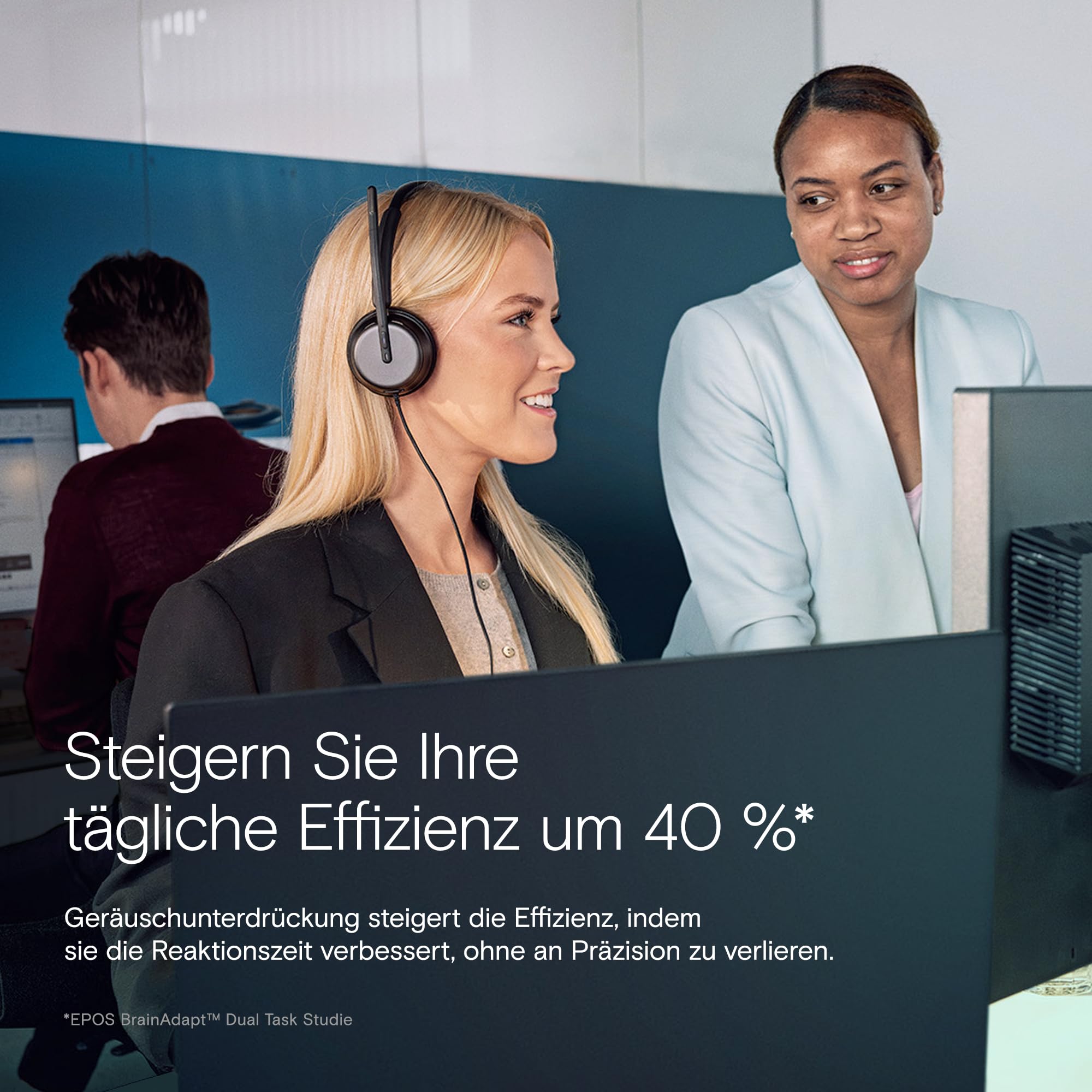 EPOS IMPACT 860T ANC - Doppelseitiges kabelgebundenes Headset mit Active Noise Cancelling, Microsoft Teams zertifiziert, USB-C & USB-A, Super Wideband, ideal für Büroanrufe, Zoom, Home & Hybrid Work