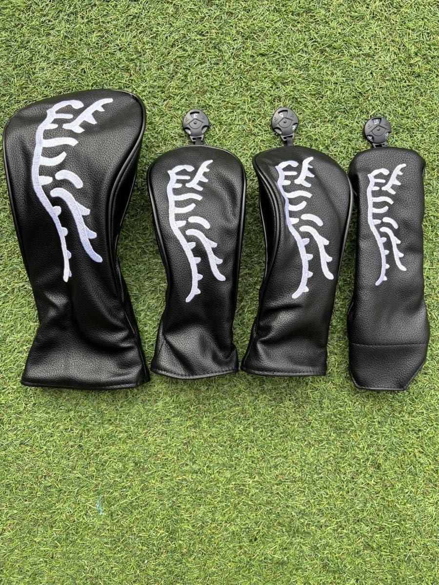 ゴルフ ヘッドカバー ドライバー フェアウェイウッド ユーティリティ ヘッドカバー UT カバー 4点セット 変換ダグ付き 防水仕様 ドラゴン