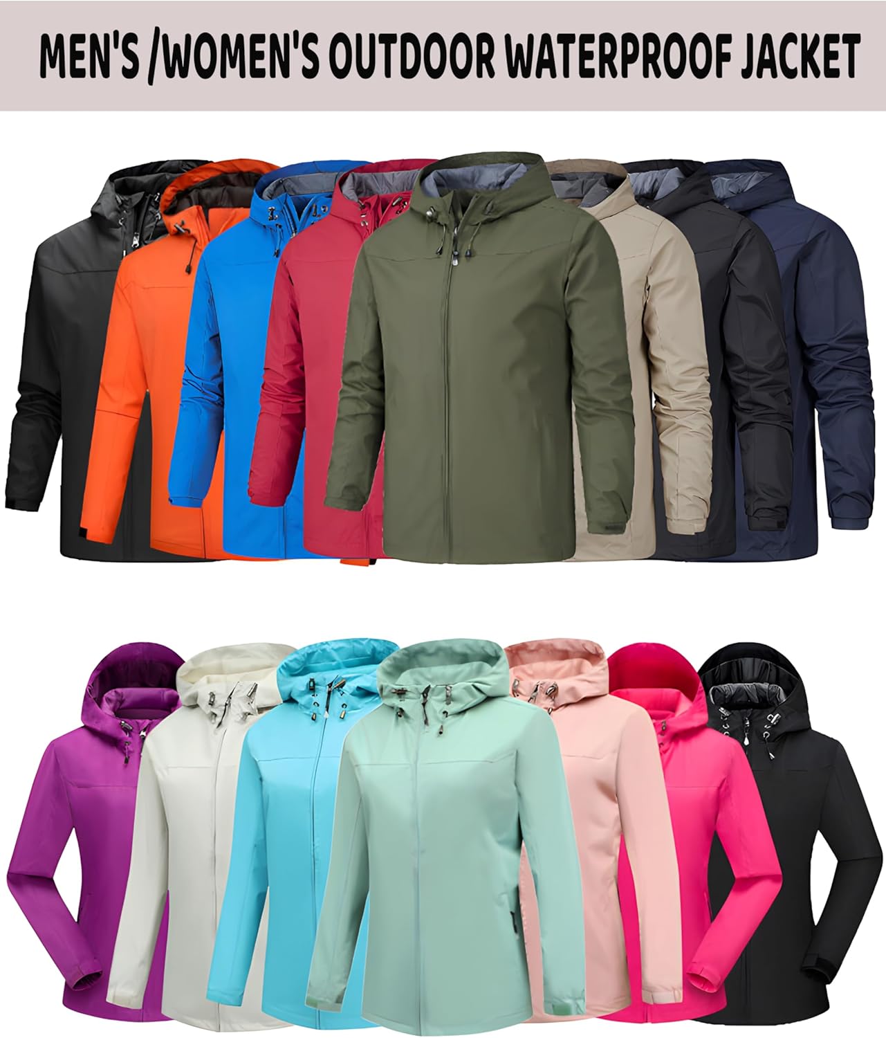 Custom Men's Jacket Outdoor Waterproof Raincoat Personalized Softshell Windbreaker Hiking Jacket Add Logo design - Image 5