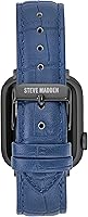 Vista 14 de Steve Madden Correa de moda de grano de cocodrilo para Apple Watch Azul
