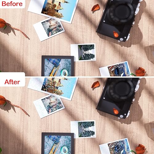 Miniatura 5 de 24 hojas laminadas holográficas transparentes holográficas, autoadhesivas, película de vinilo impermeable con purpurina transparente para papel