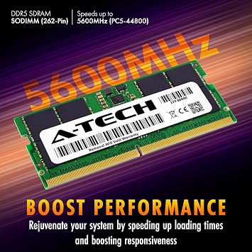 A-Tech 16GB RAM Replacement for Hynix HMCG78AGBSA092N | DDR5 5600MHz PC5-44800 SODIMM 1Rx8 1.1V 262-Pin Non-ECC Laptop Memory Module (HMCG78AGBSA092N-ATC)