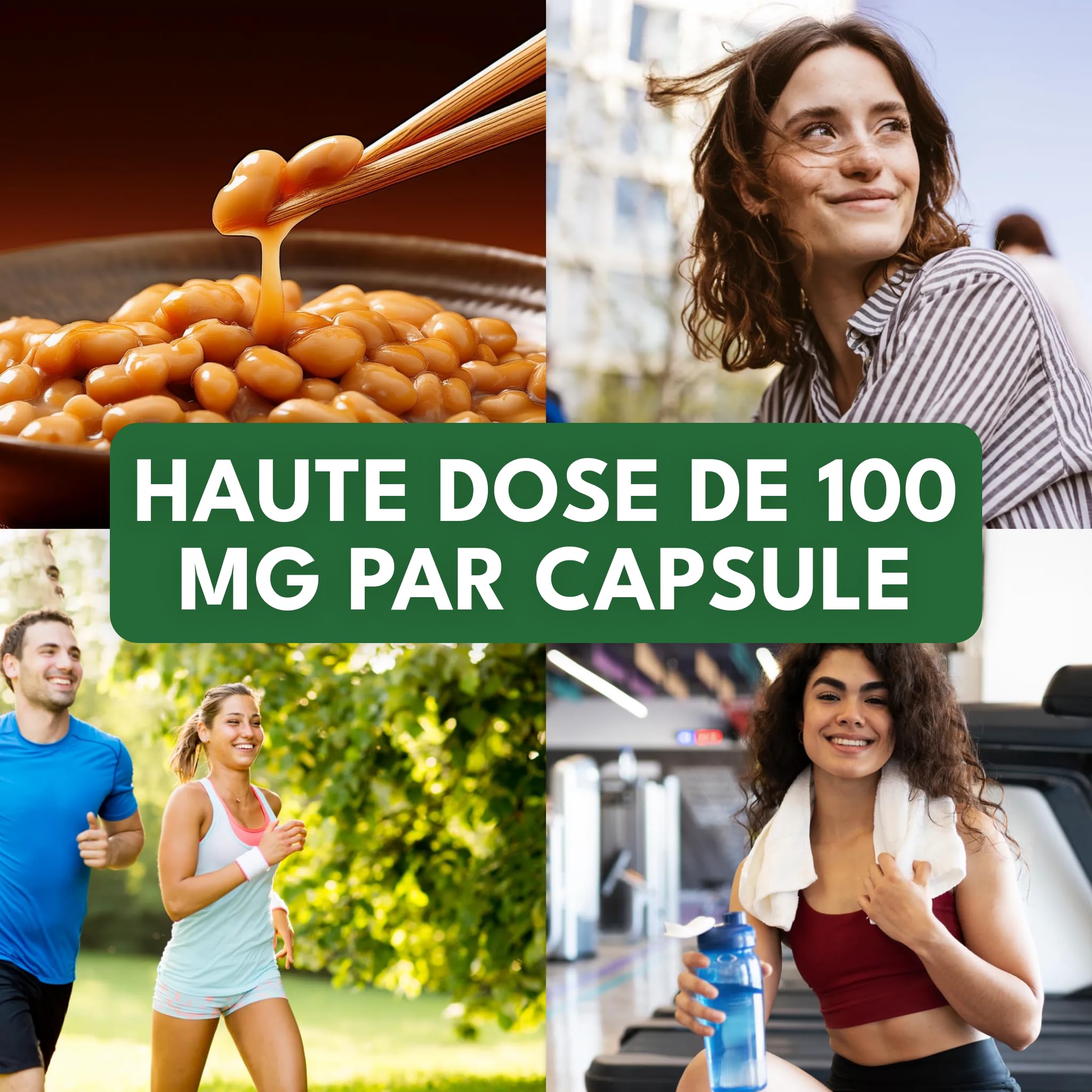 Green Naturals® Nattokinase (20 000 FU/g) – 365 gélules – Hautement dosé 100 mg avec 2 000 FU par gélule – Qualité supérieure en provenance d’Allemagne – Approvisionnement 1 an