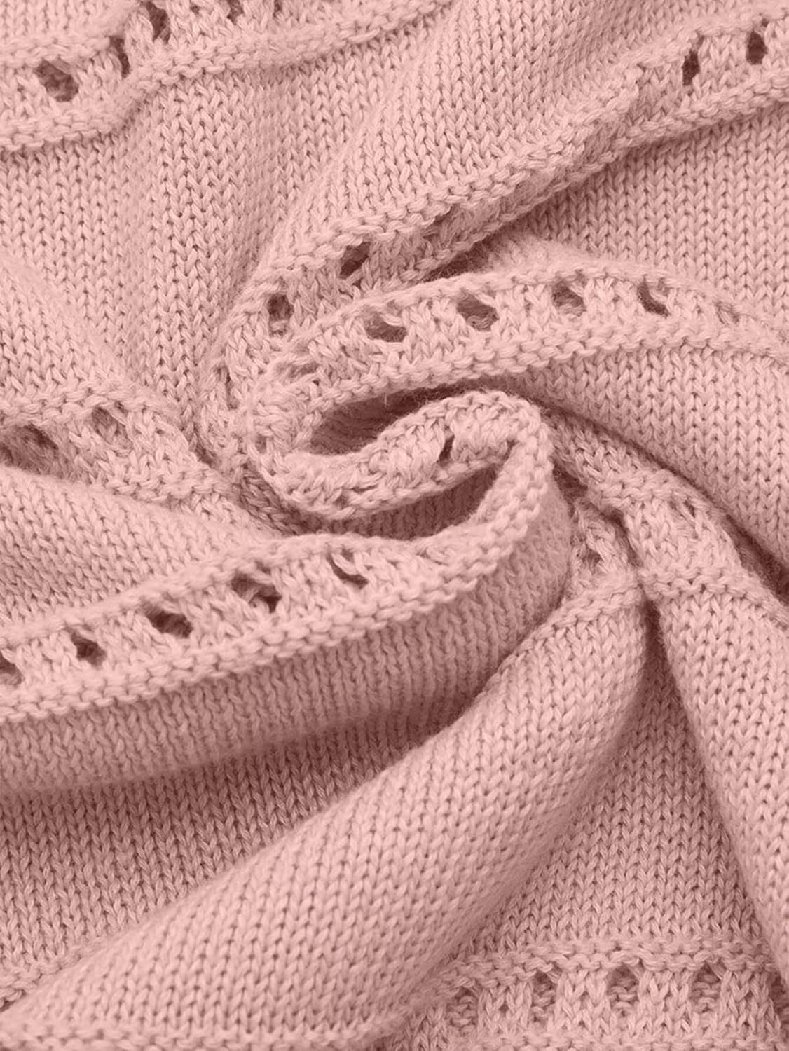 Flamingals Crochet Knit Sweater for Women Long Sleeve Cute Elegant Hollow Out Boat Neck Cozy Oversized Tunic Sweater 2026 - Image 5