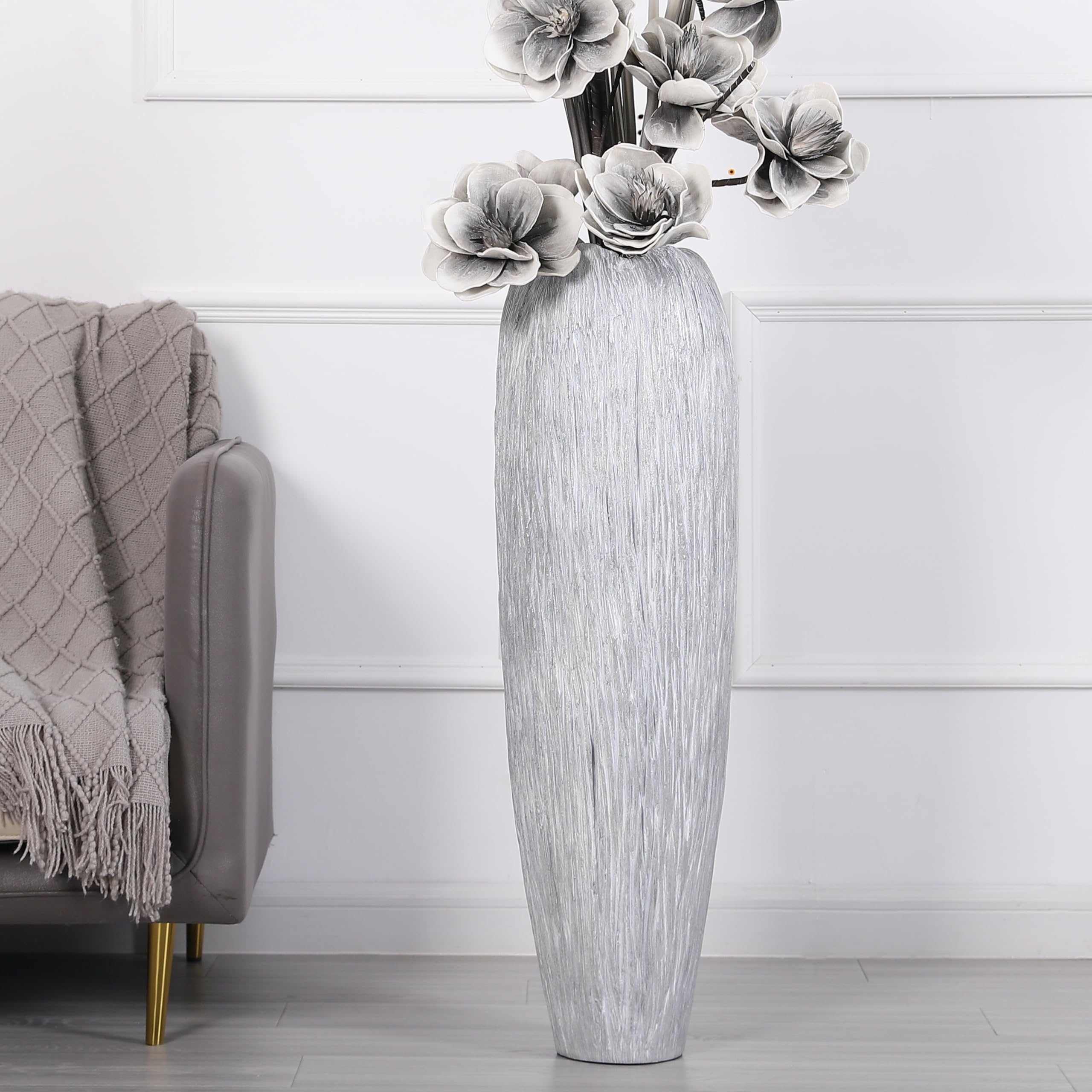 Tall Floor Vase, Modern White Large Floor Vase, 40inch