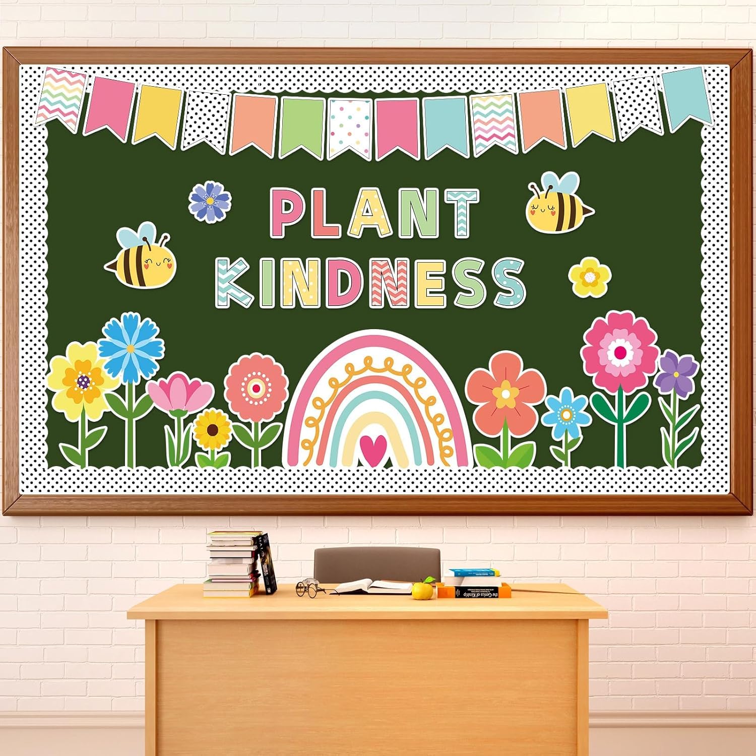 ZOiiWA 98 Pcs Back to school Flowers Bulletin Board