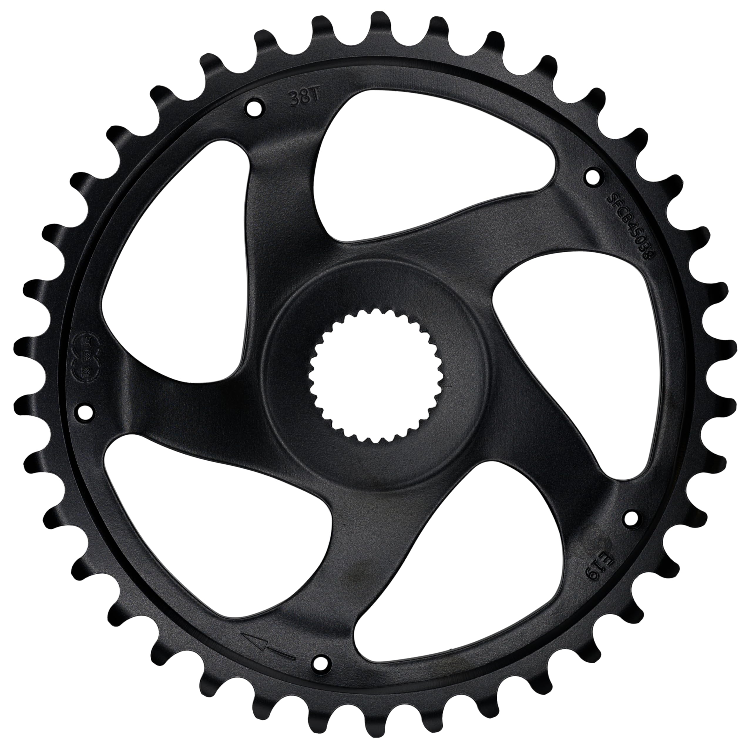 KMC Bosch Gen 4 Super Narrow Chainring, Black, 38T, Chainline 50.0mm
