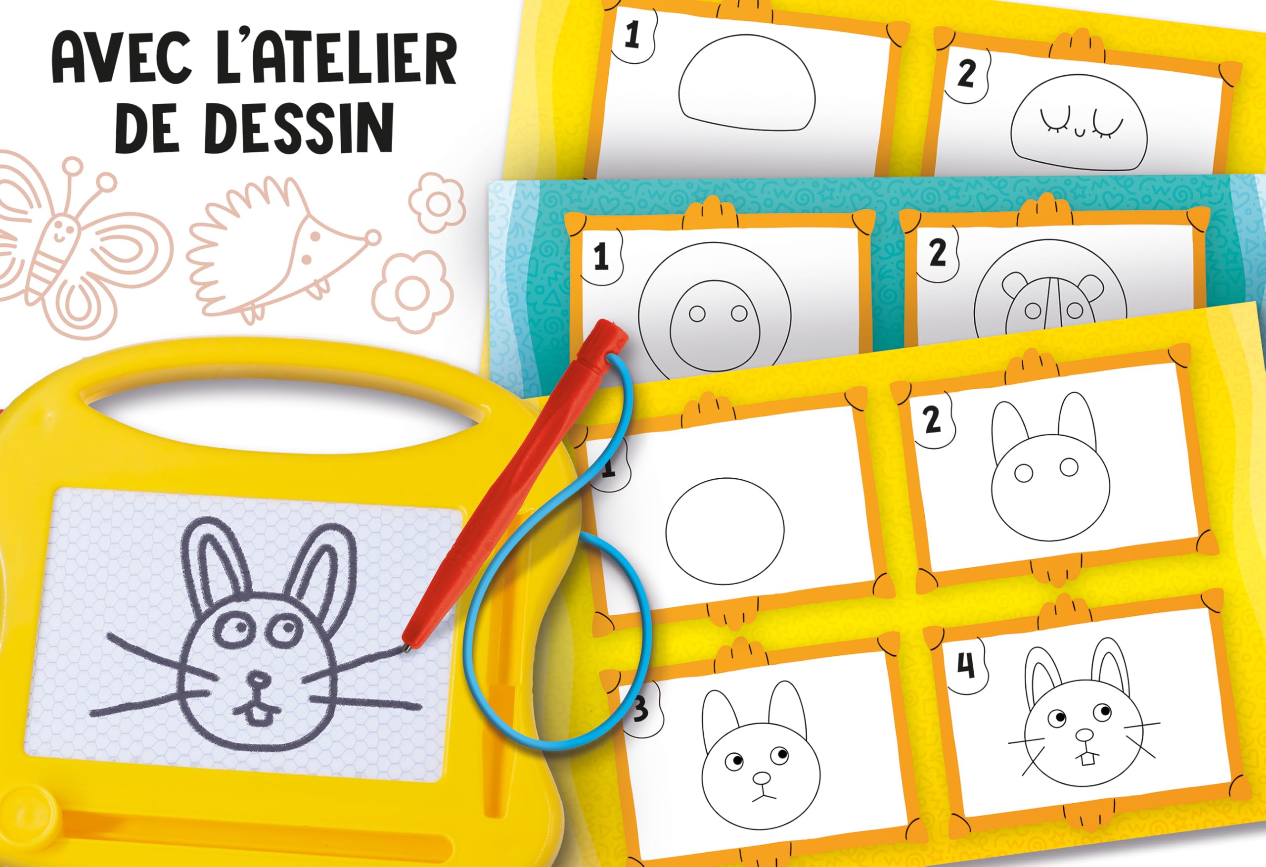 Lisciani CAROTINA Exercices Amusants Chiffres ET Animaux Jeu Apprendre Chiffres Enfants 3 Ans Ardoise Effaçable