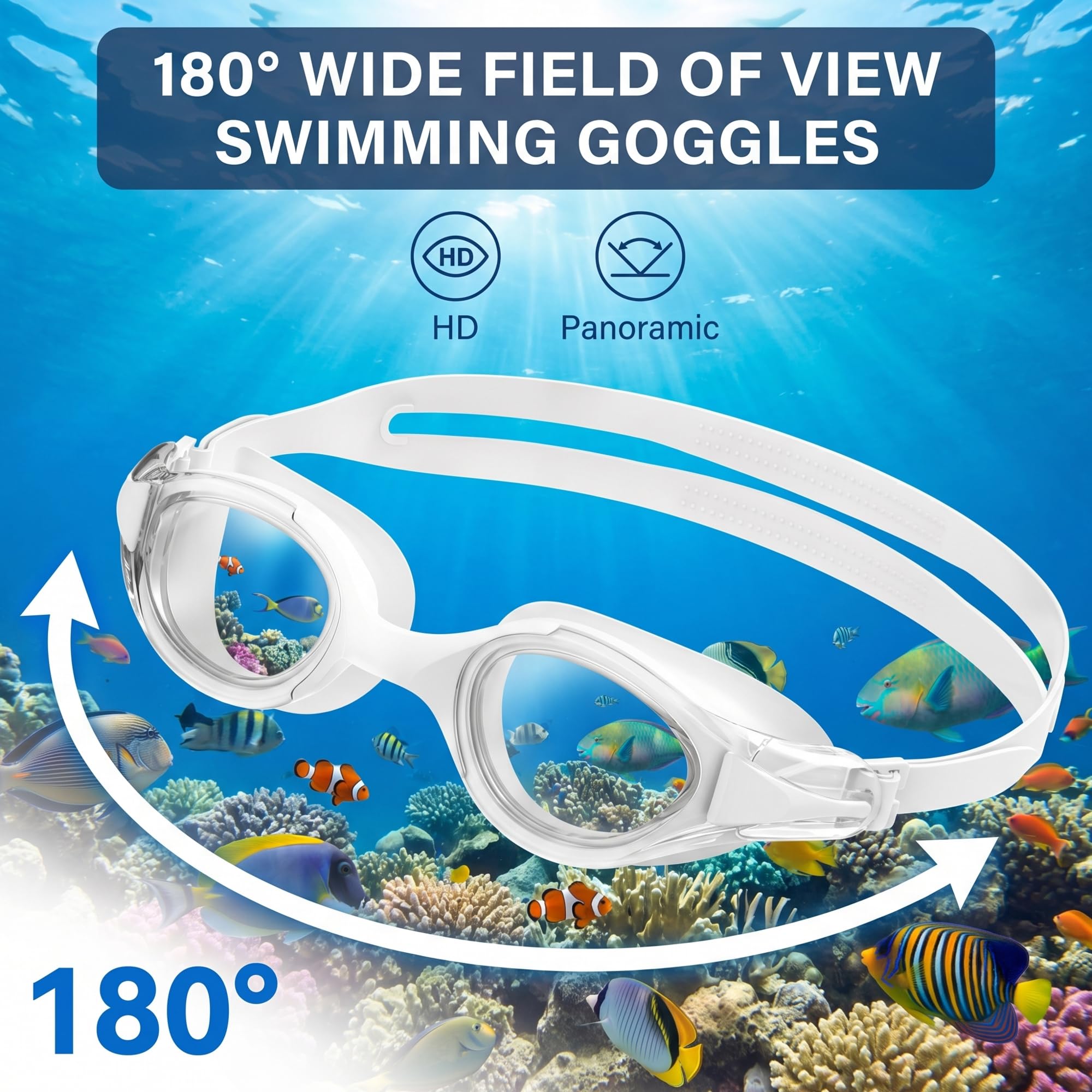 Occhialini Nuoto Uomo e Donna Unisex | Impermeabili e Antiappannamento | Comodi Occhiali Piscina Adulti con Protezione UV400 – Per Nuoto Indoor e Outdoor