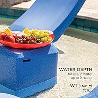 Vista 6 de Aqua Outdoors - Mesa auxiliar pequeña para piscinas interiores, estante solar y superficies de patio, diseñada para estantes poco profundos de hasta