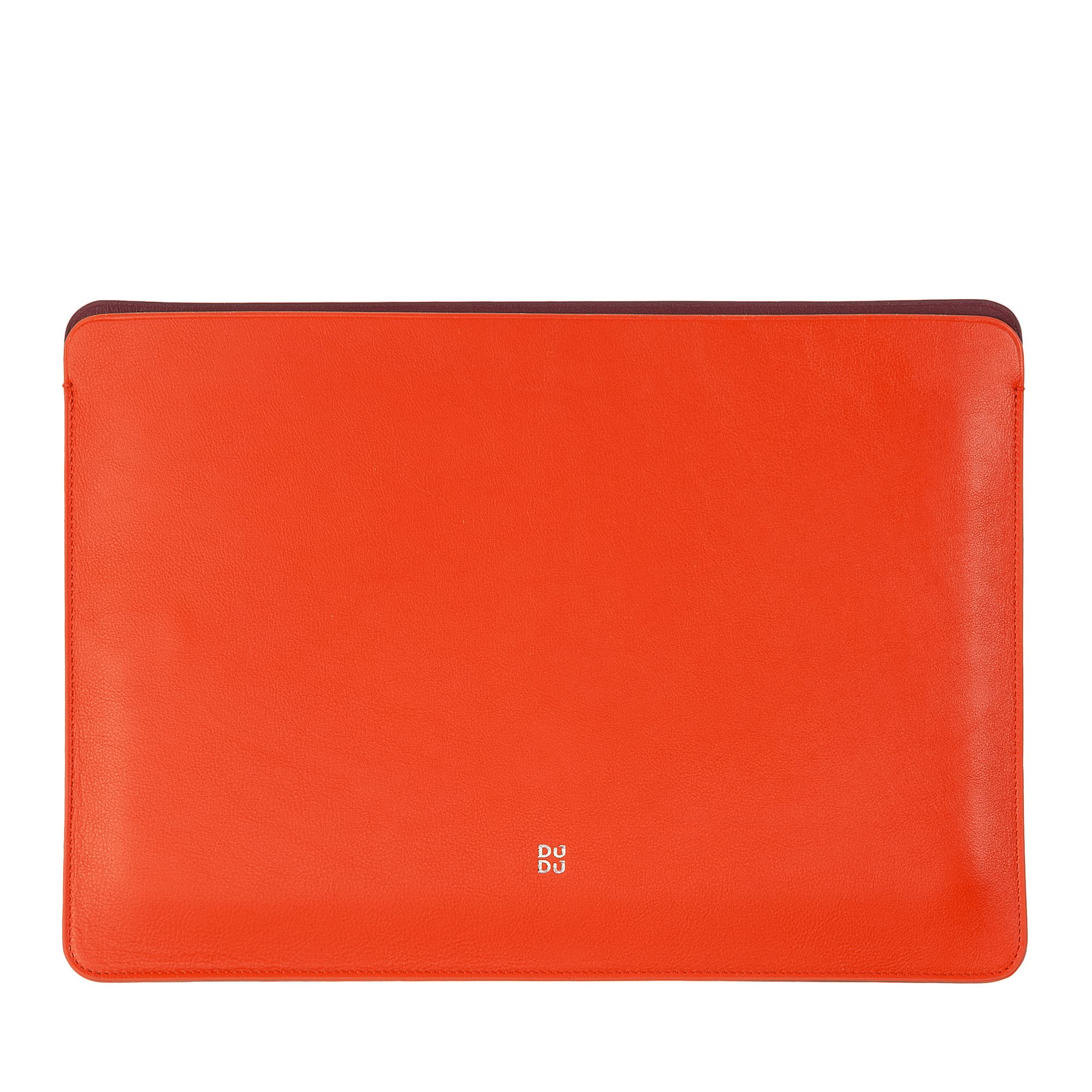 DUDU Custodia PC 13 Pollici in Morbida Pelle, Sleeve Protettiva Colorata Laptop Notebook Macbook 13” Bicolore Design Sottile Arancio