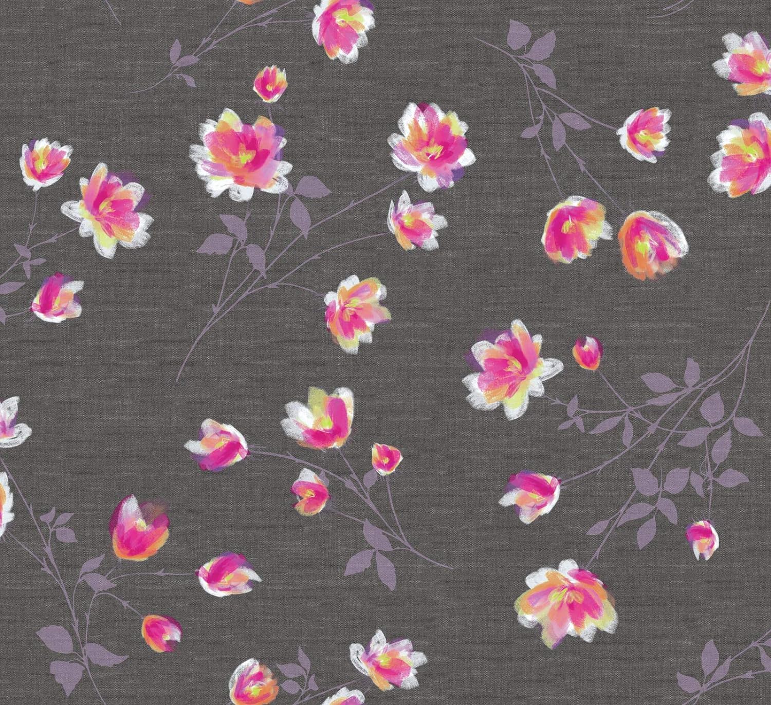 d-c-fix Oilcloth Tablecloth - Monte Carlo Cheryl Anthracite 110 cm x 140 cm Square - Tablecloth for Kitchen, Dining or Garden Table - Food Safe, Washable & Waterproof