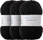 Marshmallow Yarn 3PCS 3.5oz Fil doux Chenille pour Amigurumi Fil de couverture pour bébé: Pas de Shedding Soft Facile à tricoter et Crocheter en vrac 5# Fils 3 Écheveaux 100g (Couleur de Leprechaun)