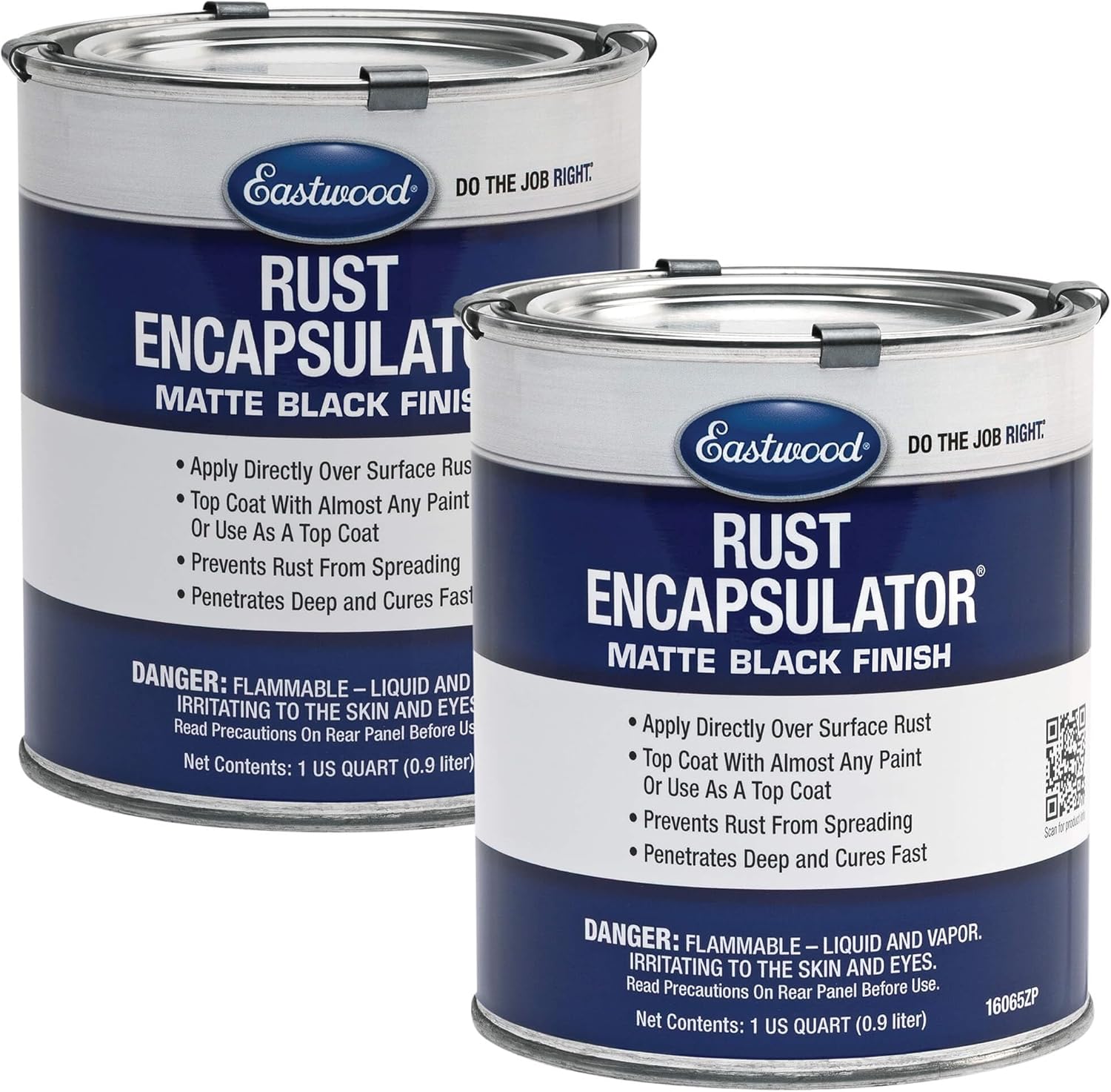 Eastwood Original Rust Encapsulator Durable UV Heat Resistance Rust Prevention Paint | Matte Black Quart | 1 Pack