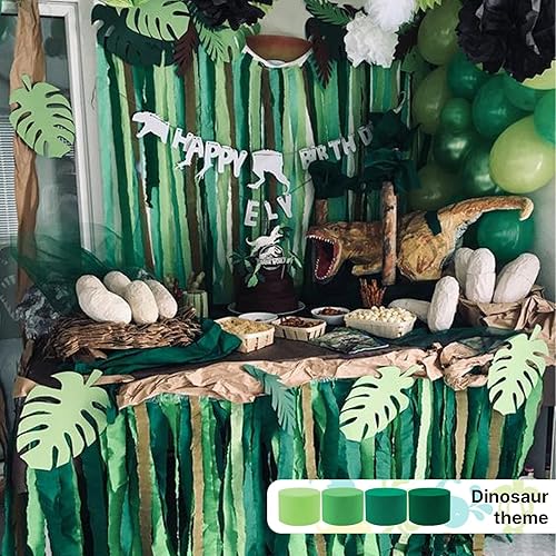 Vista 26 de PartyWoo Serpentinas de papel crepé marrón, 10 unidades de 820 pies, paquete de serpentinas de papel crepé bohemio neutro metálico dorado arena