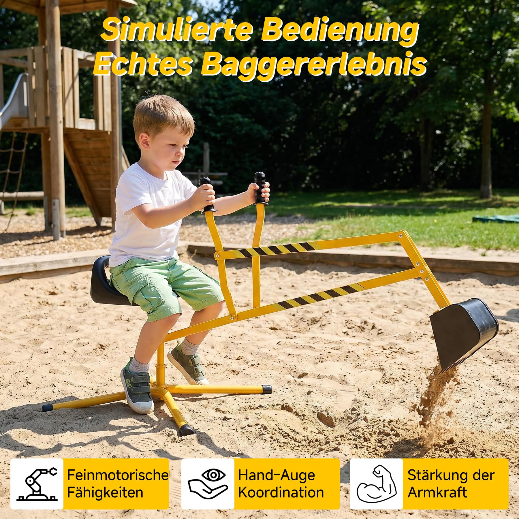 Oryxearth Kinderspielzeug Monster Digger ab 18 Monaten – für Strand, Sandkasten, Spielplatz – Hand-Augen-Koordination, kognitive Fähigkeiten und Motorik – einfach für kleine Hände