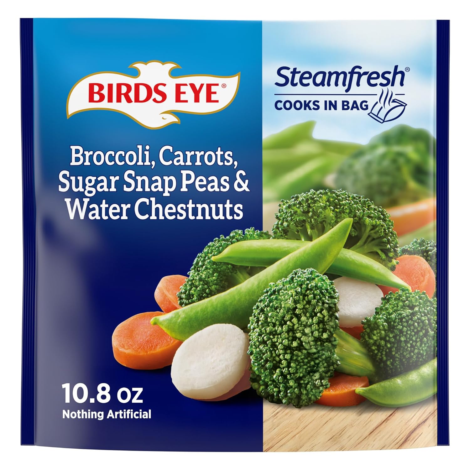 Birds Eye Steamfresh Frozen Mixed Vegetables: Broccoli, Carrots, Sugar Snap Peas & Water Chestnuts 10.8 oz