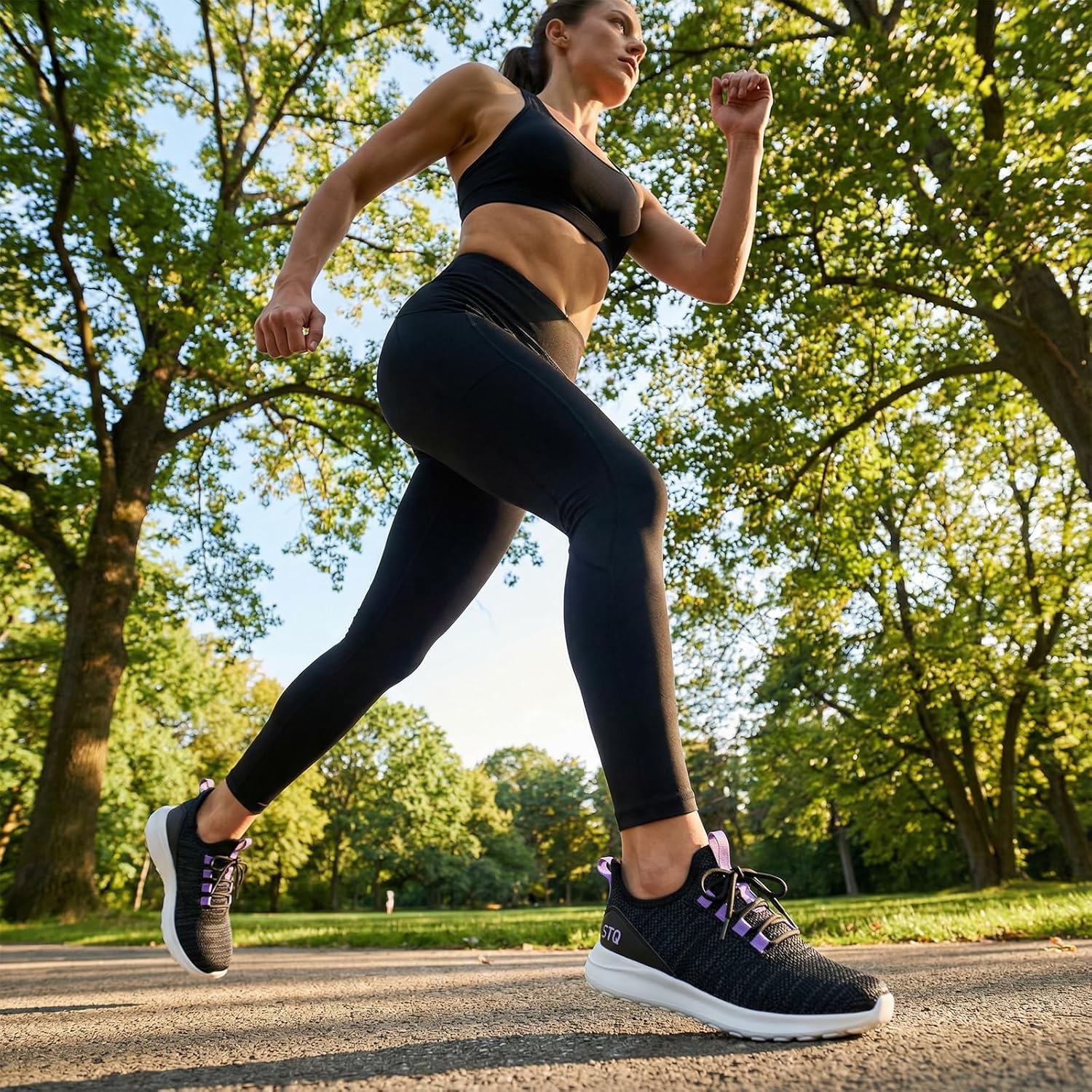 STQ Womens Slip On Sneakers Tennis Walking Orthopedic Shoes Breathable Athletic Gym Workout Cross Training Sneakers - Image 2