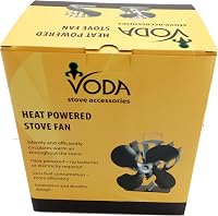 VODA Hőenergiás Kályha Ventilátor Fa és Brikett Tüzeléshez - Környezetbarát Ezüst Színű Kandallóventilátor 3