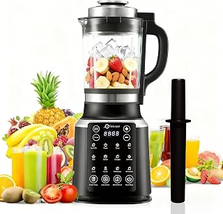 ASTRALSHIP 59oz Glass Countertop Blender with Tamper, 1500W High-Speed 14 Presets, Adjustable P1-P9, Auto Clean for Smoothies Soups Sauces