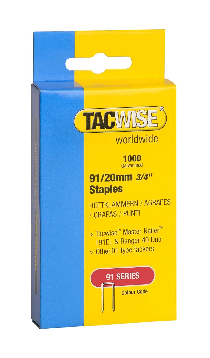 Tacwise 91/35mm Staples for Staple Gun (1000)