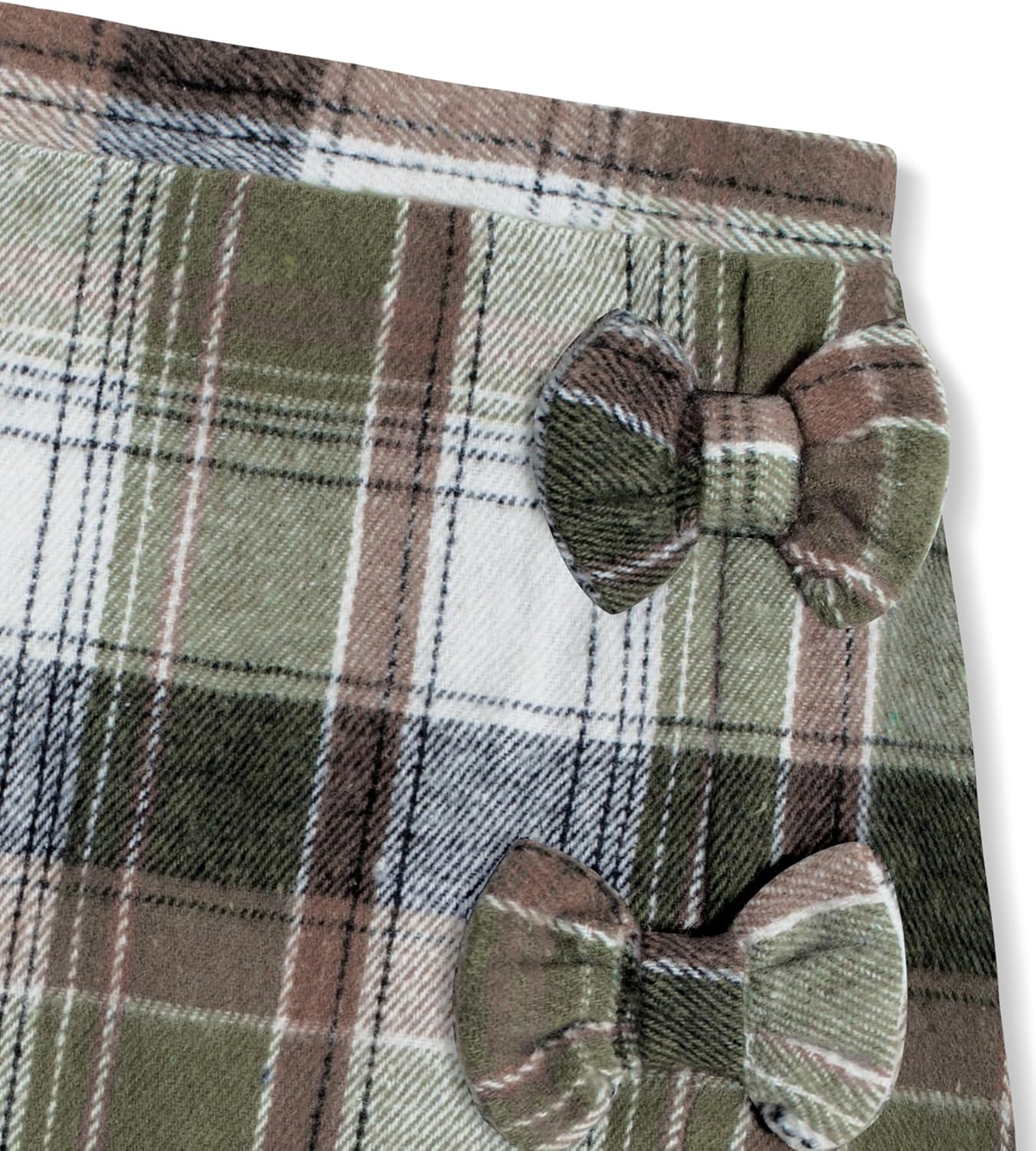 Girls Clothes Long Sleeve Ruffle Sleeve Top and Plaid Skirt Set Fall Winter Girls Outfits 5-12Y - Image 6