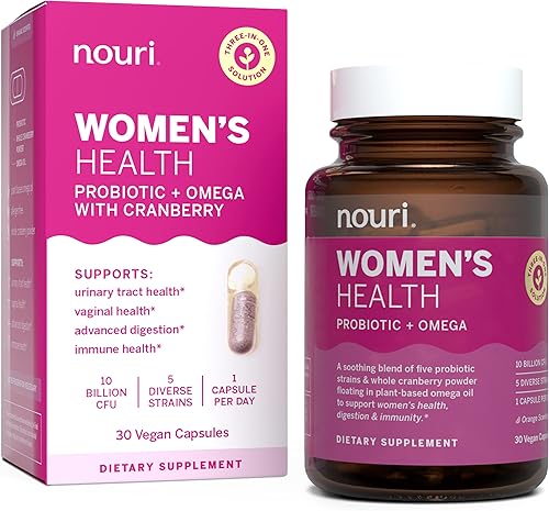 Nouri Probióticos y Omega para la salud vaginal, digestiva e inmunológica, probióticos para mujeres, tomar diariamente, suministro para 30 días disponible en Yaxa Colombia